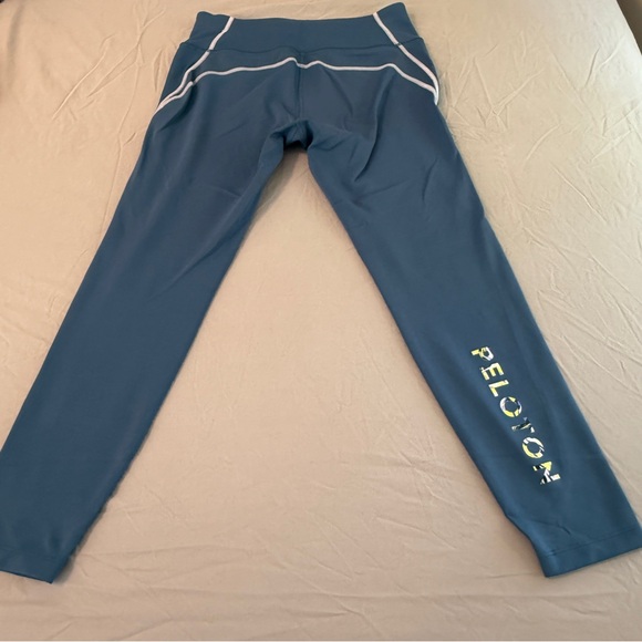 Peloton | 7/8 Length Leggings, Teal with White Accents - Picture 2 of 4